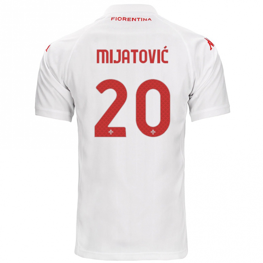 Kids Football Milica Mijatović #20 White Away Jersey 2024/25 T-Shirt