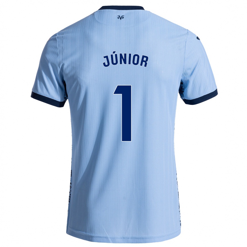 Kids Football Luiz Júnior #1 Sky Blue Away Jersey 2024/25 T-Shirt