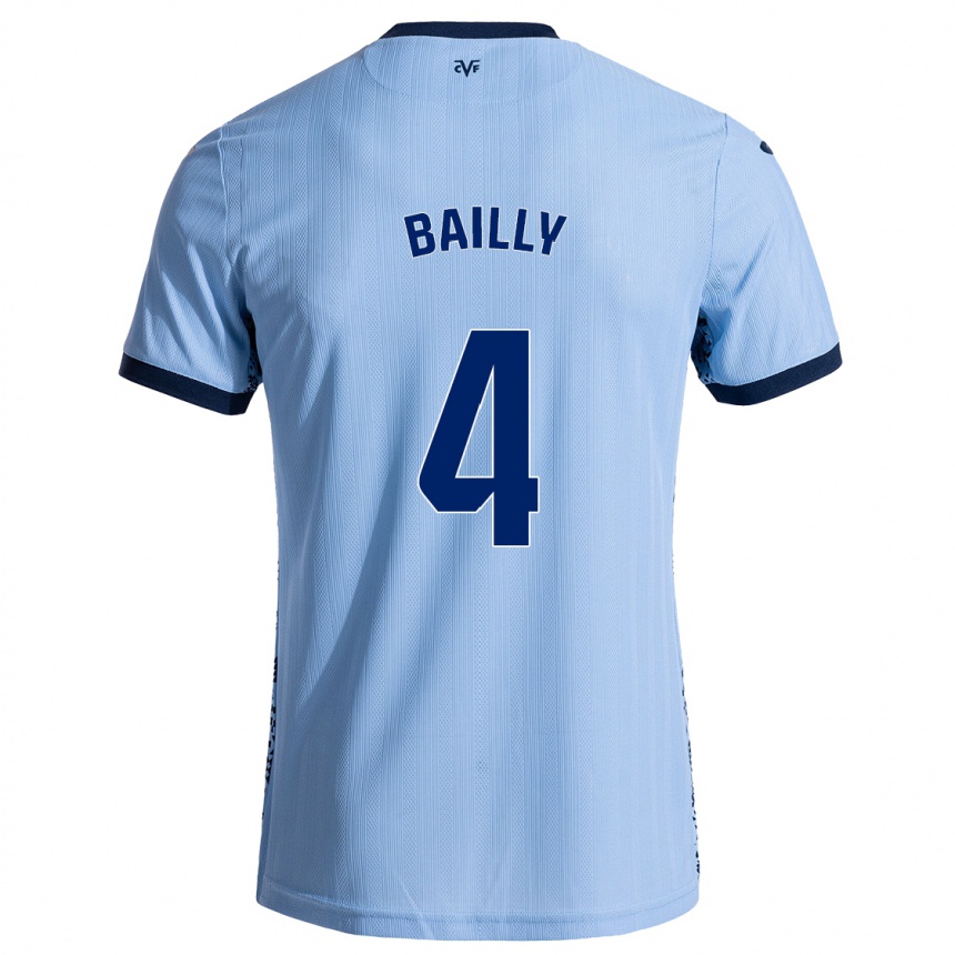 Kids Football Eric Bailly #4 Sky Blue Away Jersey 2024/25 T-Shirt