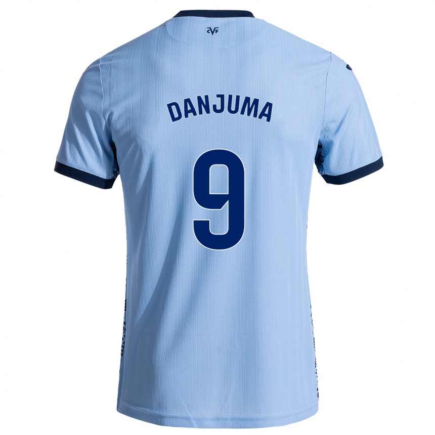 Kids Football Arnaut Danjuma #9 Sky Blue Away Jersey 2024/25 T-Shirt