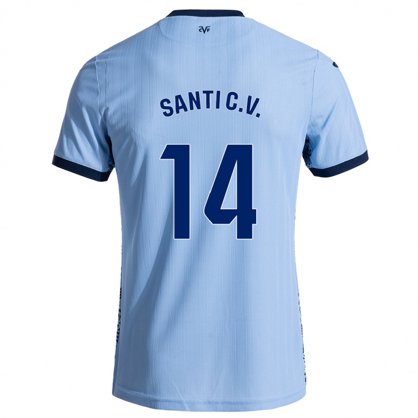 Kids Football Santi Comesaña #14 Sky Blue Away Jersey 2024/25 T-Shirt