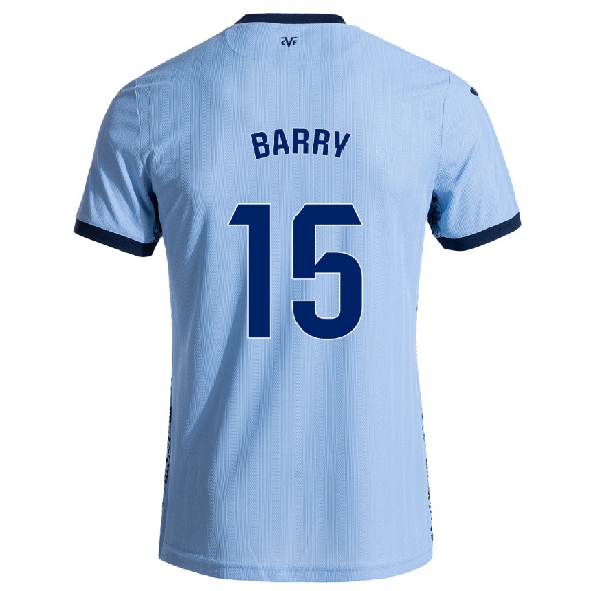 Kids Football Thierno Barry #15 Sky Blue Away Jersey 2024/25 T-Shirt