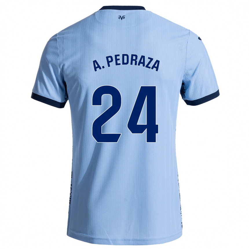 Kids Football Alfonso Pedraza #24 Sky Blue Away Jersey 2024/25 T-Shirt