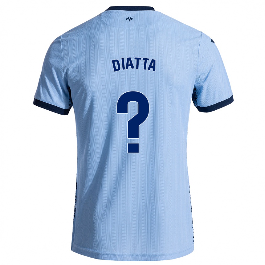 Kids Football Alassane Diatta #0 Sky Blue Away Jersey 2024/25 T-Shirt