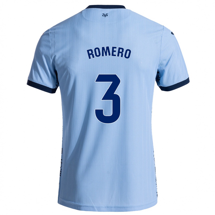 Kids Football Cristo Romero #3 Sky Blue Away Jersey 2024/25 T-Shirt