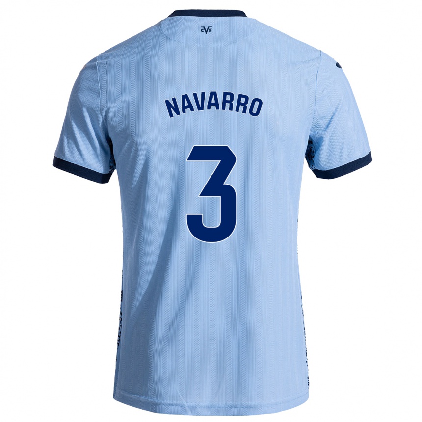 Kids Football Pablo Navarro #3 Sky Blue Away Jersey 2024/25 T-Shirt