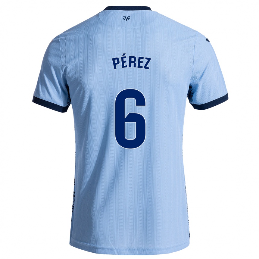 Kids Football Hugo Pérez #6 Sky Blue Away Jersey 2024/25 T-Shirt