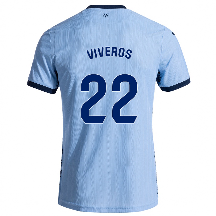 Kids Football Facundo Viveros #22 Sky Blue Away Jersey 2024/25 T-Shirt