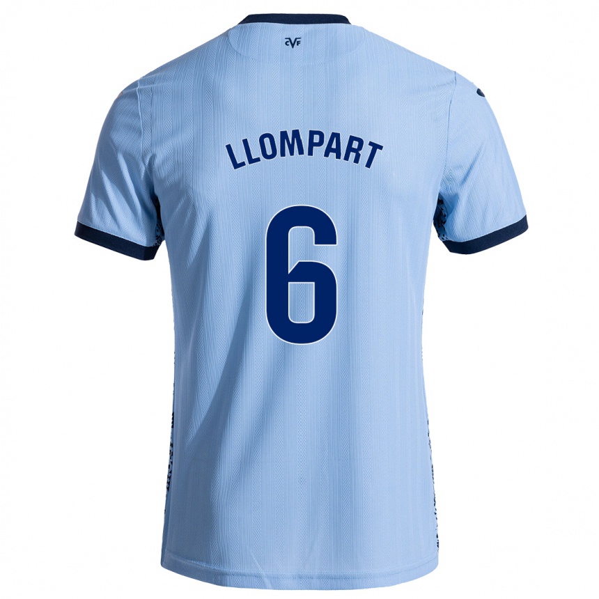 Kids Football María Llompart #6 Sky Blue Away Jersey 2024/25 T-Shirt