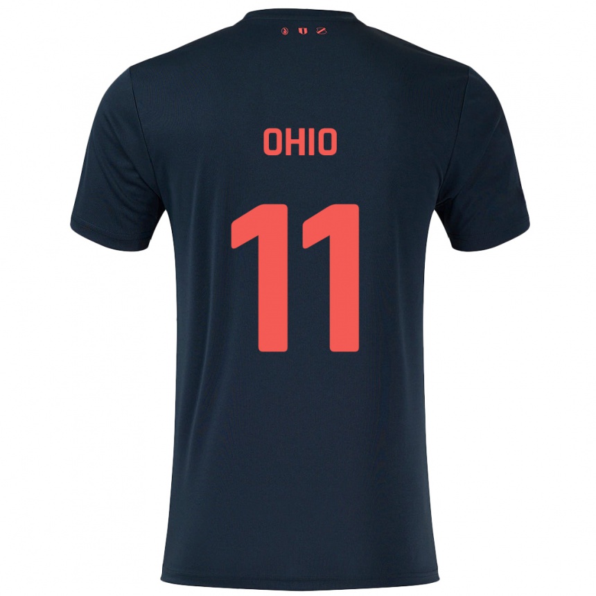 Kids Football Noah Ohio #11 Black Red Away Jersey 2024/25 T-Shirt