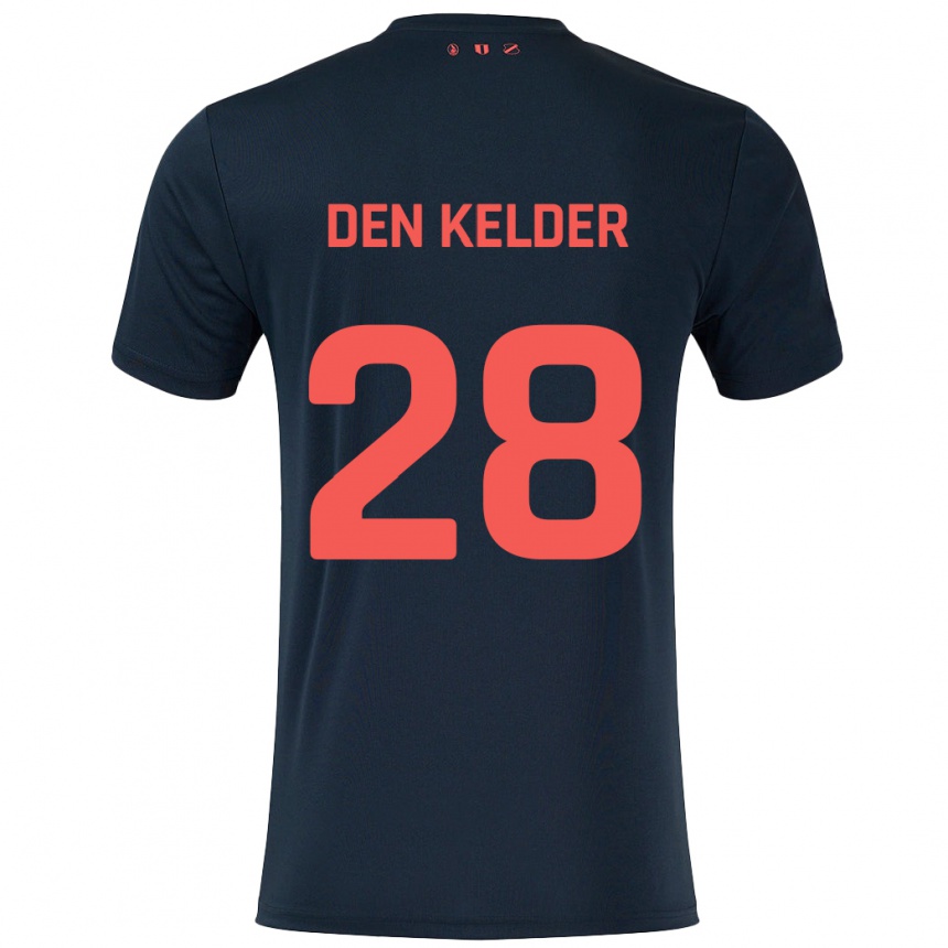 Kids Football Gera Op Den Kelder #28 Black Red Away Jersey 2024/25 T-Shirt