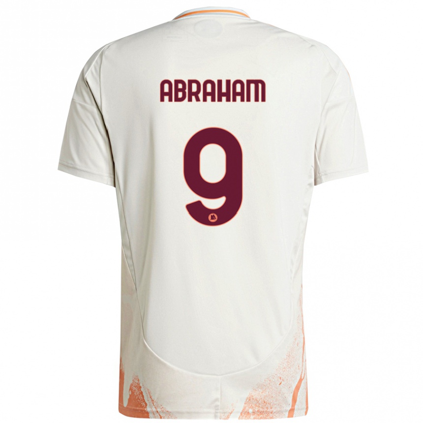 Kids Football Tammy Abraham #9 Cream White Orange Away Jersey 2024/25 T-Shirt