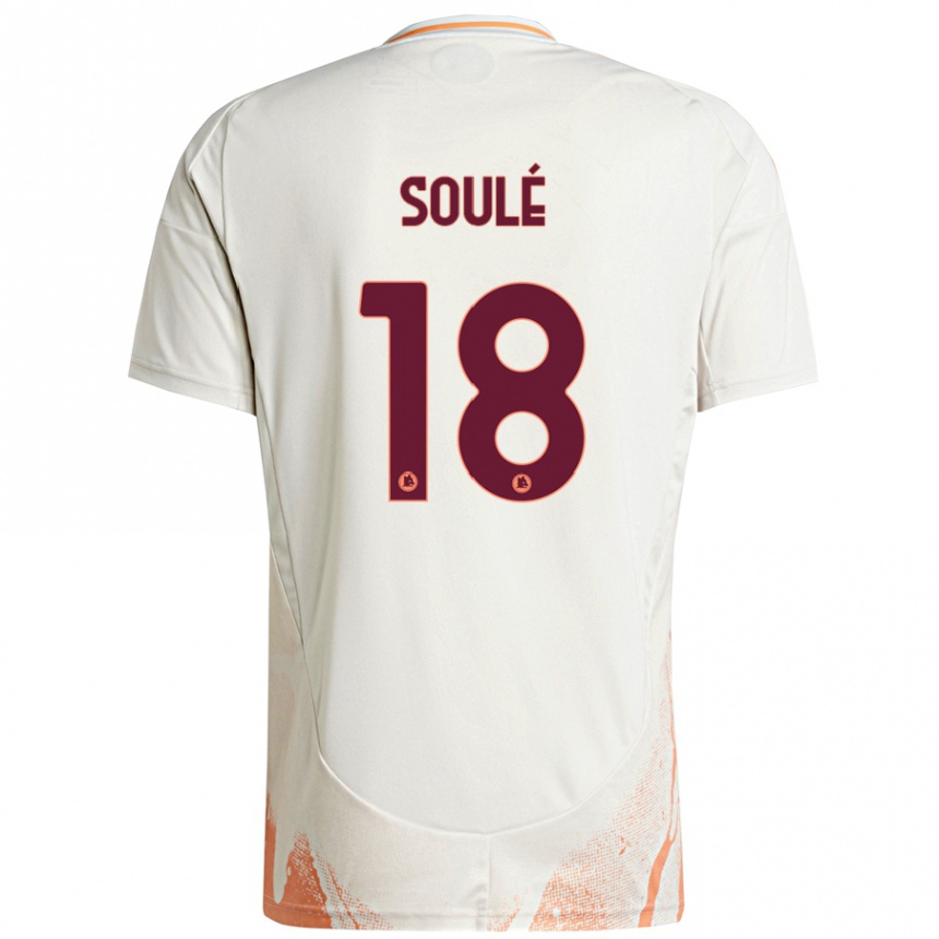 Kids Football Matías Soulé #18 Cream White Orange Away Jersey 2024/25 T-Shirt