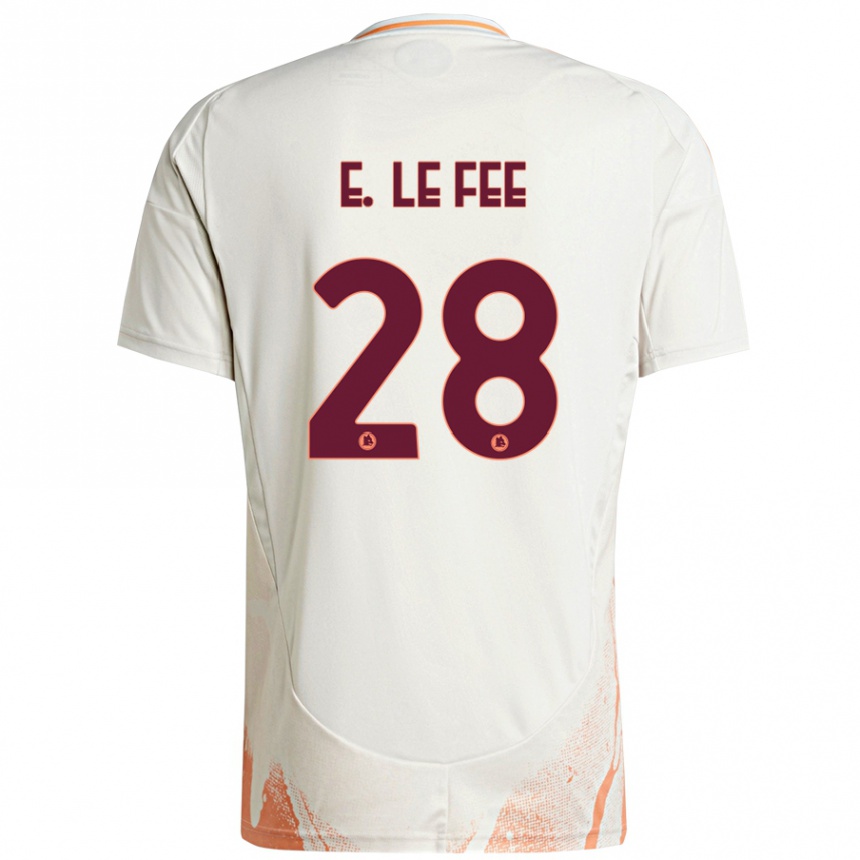 Kids Football Enzo Le Fée #28 Cream White Orange Away Jersey 2024/25 T-Shirt