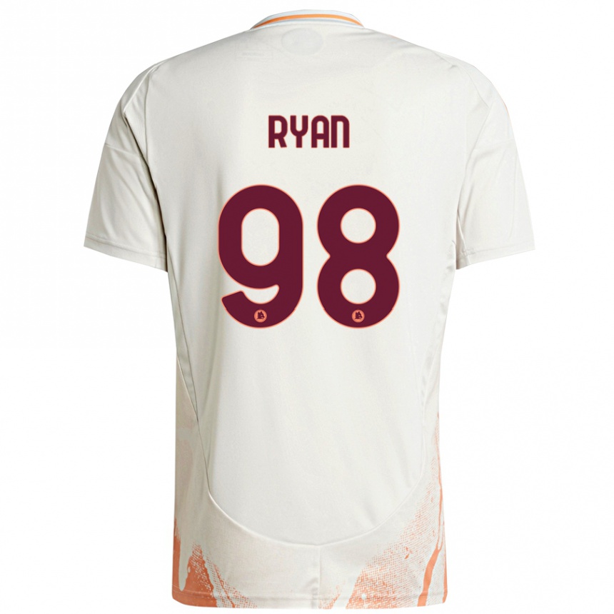 Kids Football Mathew Ryan #98 Cream White Orange Away Jersey 2024/25 T-Shirt