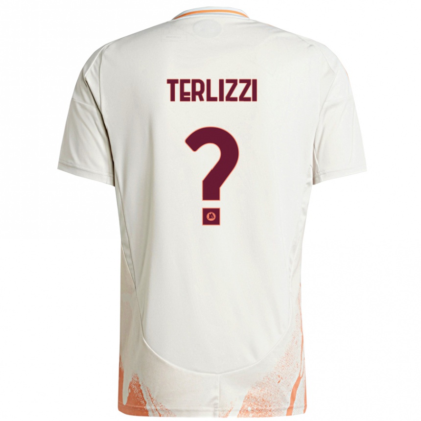 Kids Football Federico Terlizzi #0 Cream White Orange Away Jersey 2024/25 T-Shirt