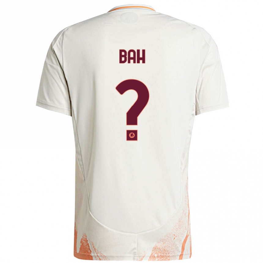 Kids Football Muhammed Bah #0 Cream White Orange Away Jersey 2024/25 T-Shirt