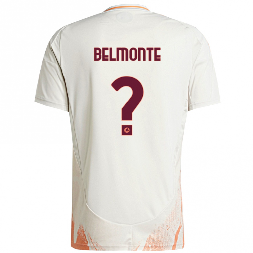 Kids Football Samuele Belmonte #0 Cream White Orange Away Jersey 2024/25 T-Shirt