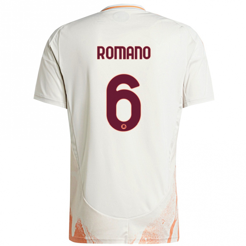 Kids Football Alessandro Romano #6 Cream White Orange Away Jersey 2024/25 T-Shirt