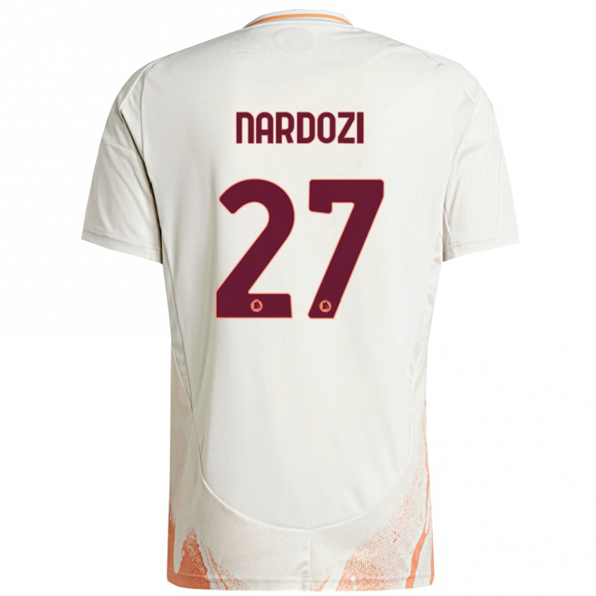 Kids Football Manuel Nardozi #27 Cream White Orange Away Jersey 2024/25 T-Shirt