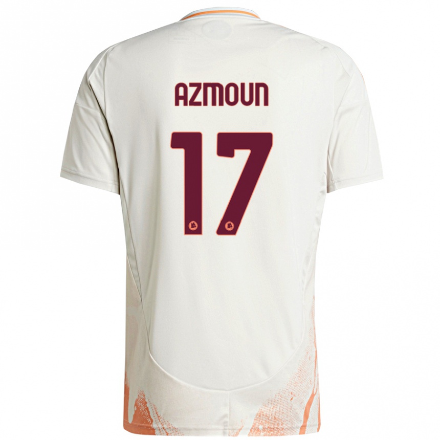 Kids Football Sardar Azmoun #17 Cream White Orange Away Jersey 2024/25 T-Shirt