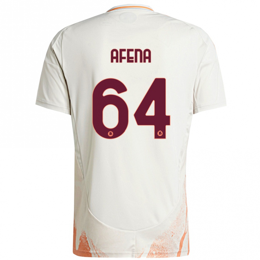 Kids Football Felix Afena-Gyan #64 Cream White Orange Away Jersey 2024/25 T-Shirt