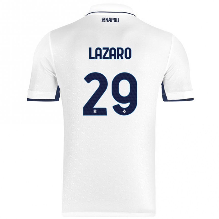 Kids Football Paloma Lázaro #29 White Royal Blue Away Jersey 2024/25 T-Shirt