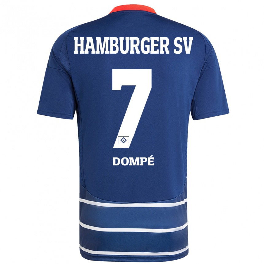 Kids Football Jean-Luc Dompé #7 Dark Blue Away Jersey 2024/25 T-Shirt