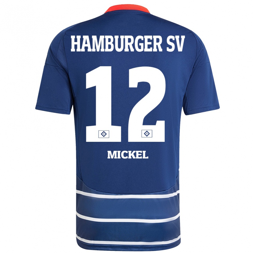 Kids Football Tom Mickel #12 Dark Blue Away Jersey 2024/25 T-Shirt