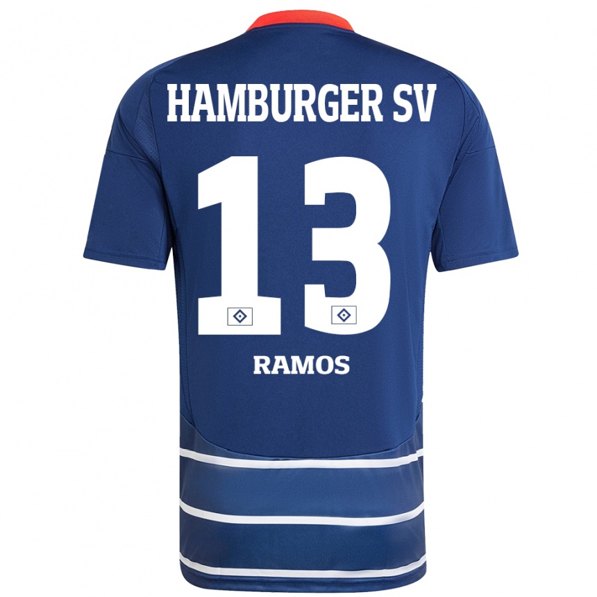 Kids Football Guilherme Ramos #13 Dark Blue Away Jersey 2024/25 T-Shirt