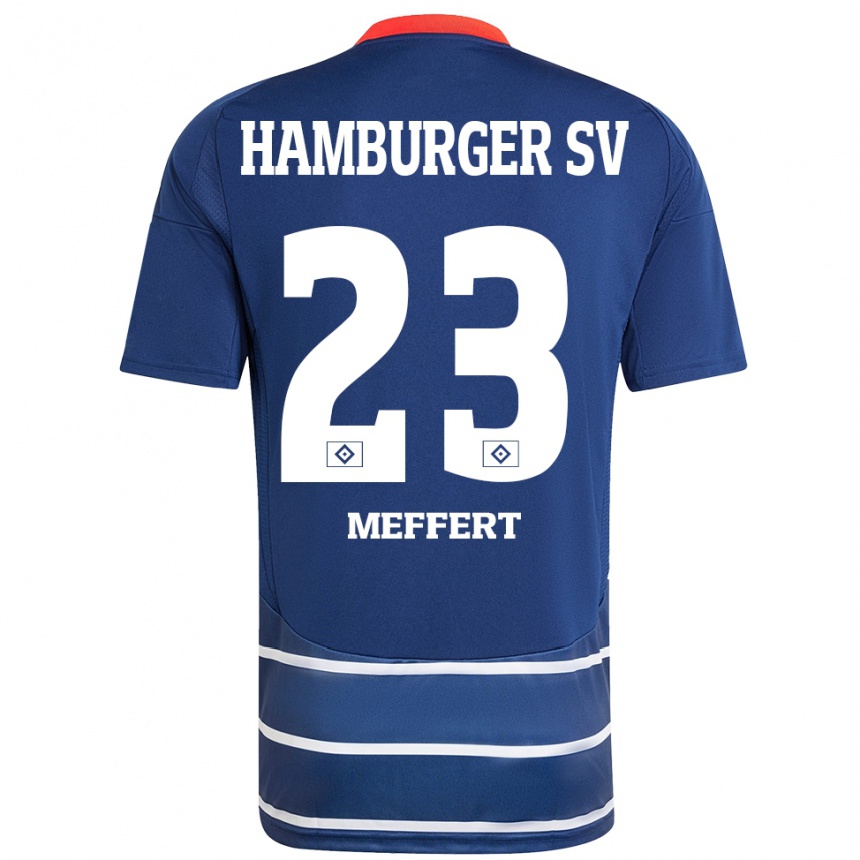 Kids Football Jonas Meffert #23 Dark Blue Away Jersey 2024/25 T-Shirt