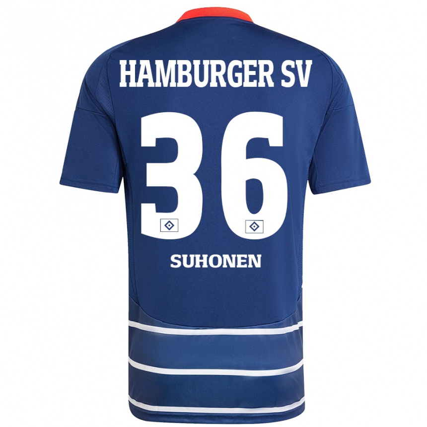 Kids Football Anssi Suhonen #36 Dark Blue Away Jersey 2024/25 T-Shirt