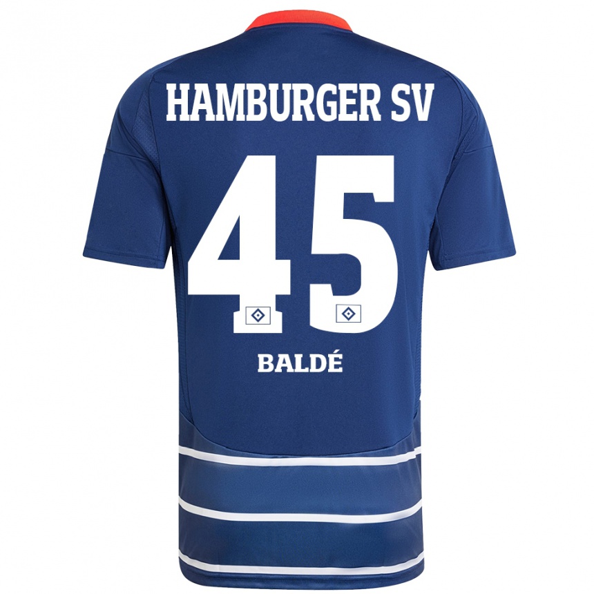 Kids Football Fabio Baldé #45 Dark Blue Away Jersey 2024/25 T-Shirt