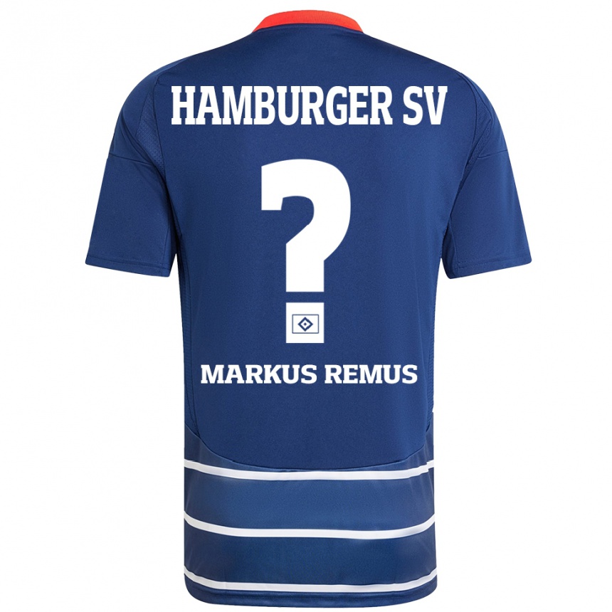 Kids Football Markus Remus #0 Dark Blue Away Jersey 2024/25 T-Shirt