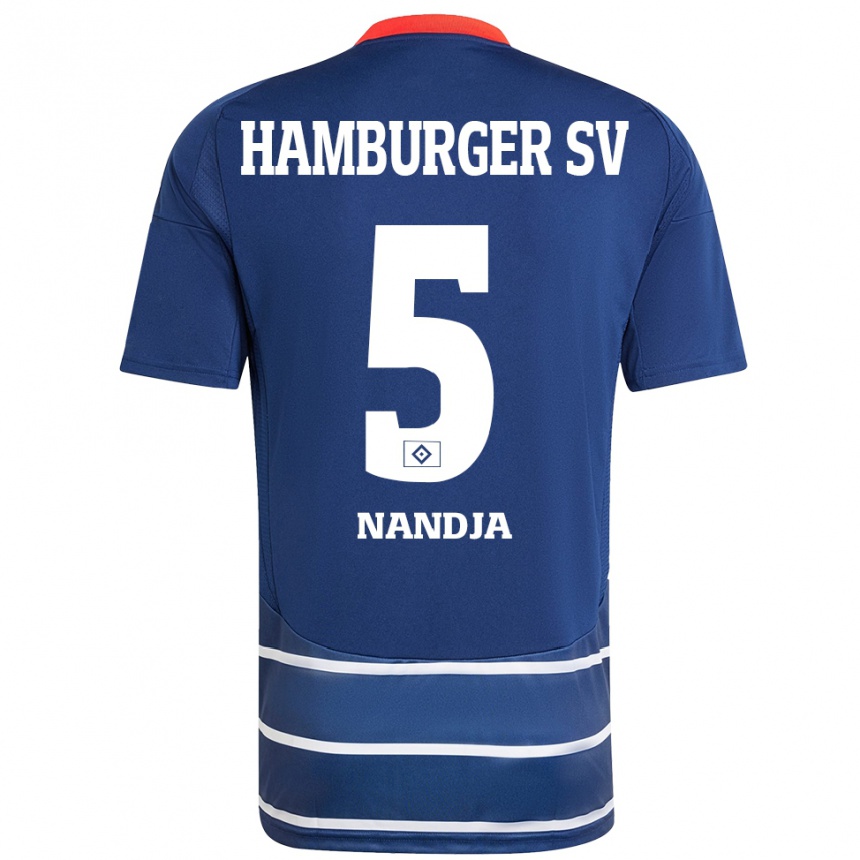 Kids Football Shafiq Nandja #5 Dark Blue Away Jersey 2024/25 T-Shirt