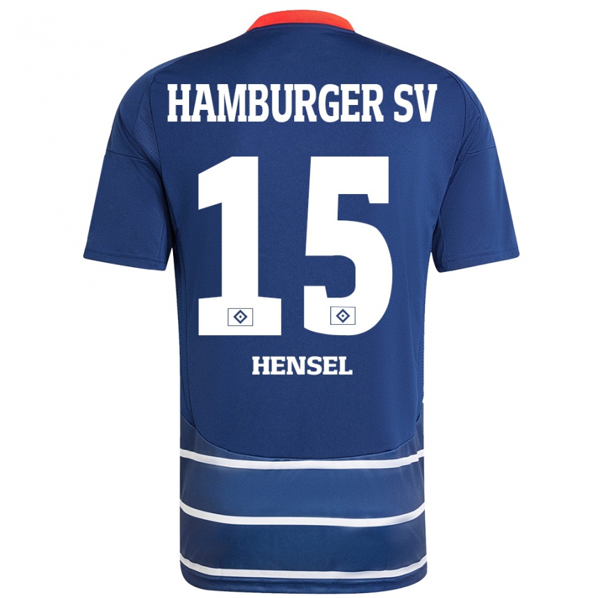 Kids Football Janoah Hensel #15 Dark Blue Away Jersey 2024/25 T-Shirt