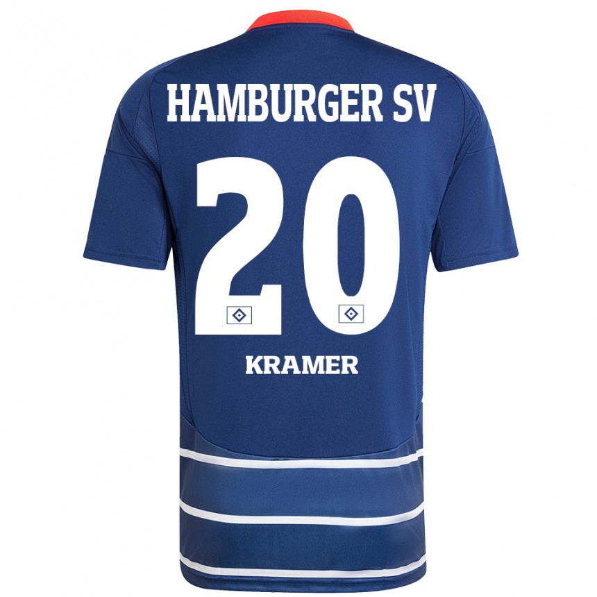 Kids Football Timon Kramer #20 Dark Blue Away Jersey 2024/25 T-Shirt