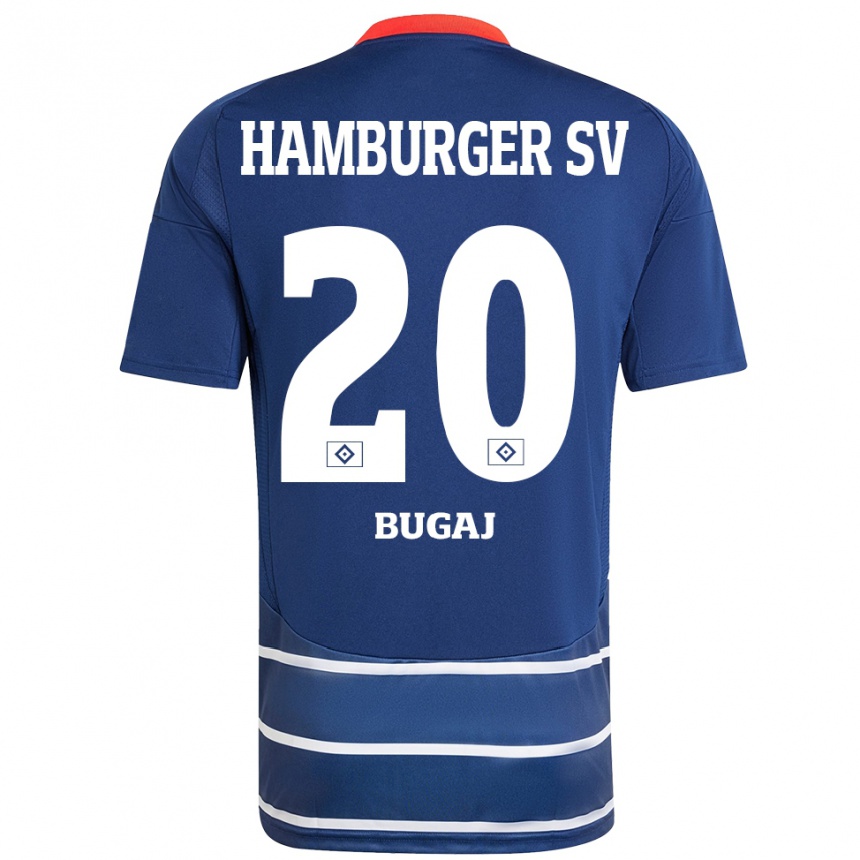 Kids Football Jan-Luca Bugaj #20 Dark Blue Away Jersey 2024/25 T-Shirt