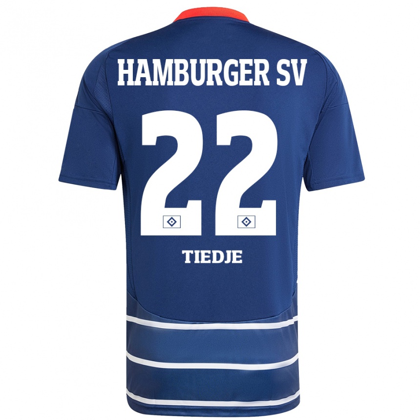 Kids Football Patrick Tiedje #22 Dark Blue Away Jersey 2024/25 T-Shirt