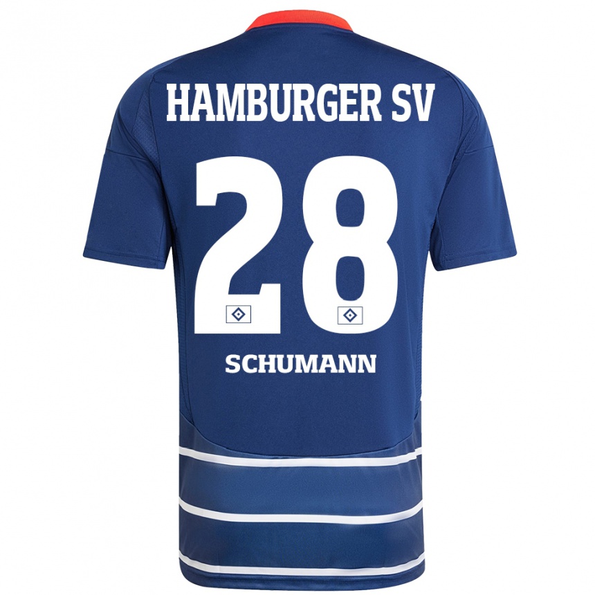 Kids Football Henri Maximilian Schümann #28 Dark Blue Away Jersey 2024/25 T-Shirt