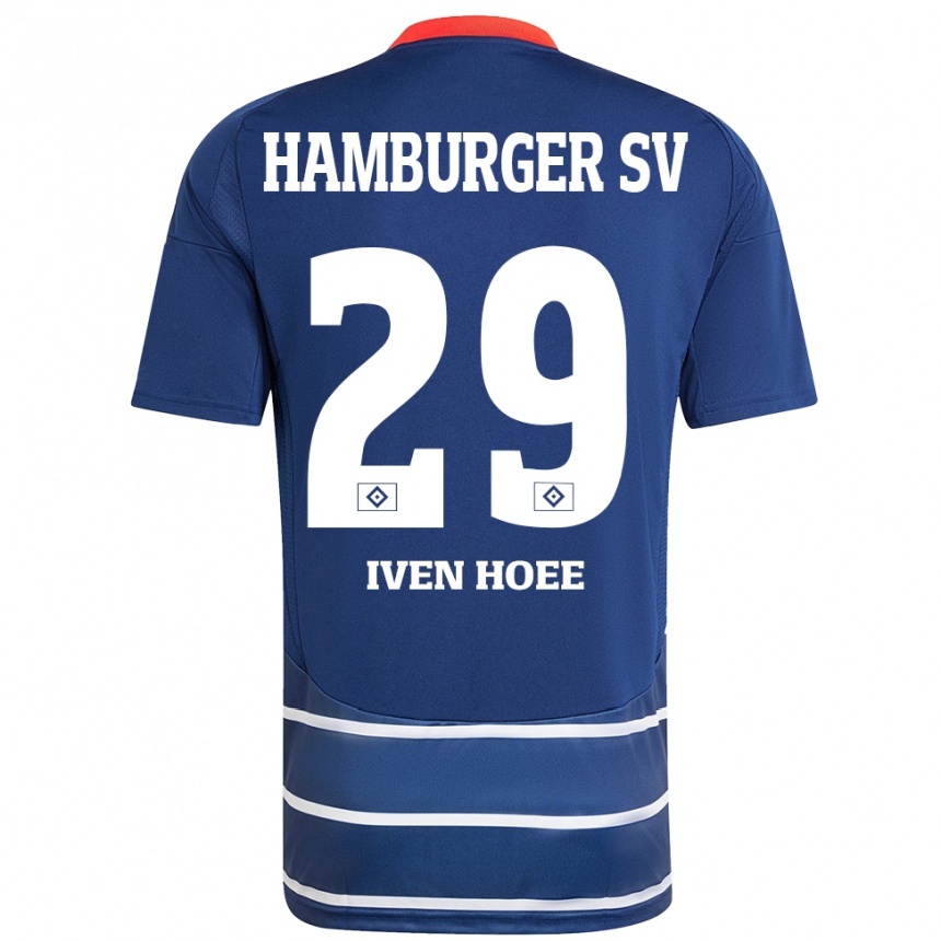 Kids Football Lennart Iven Hoee #29 Dark Blue Away Jersey 2024/25 T-Shirt