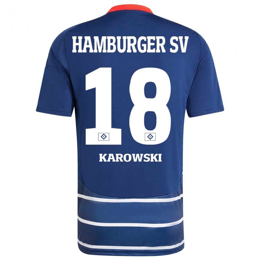 Kids Football Nele Karowski #18 Dark Blue Away Jersey 2024/25 T-Shirt