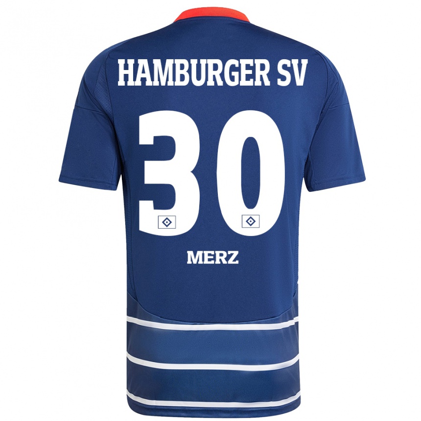 Kids Football Selma Merz #30 Dark Blue Away Jersey 2024/25 T-Shirt