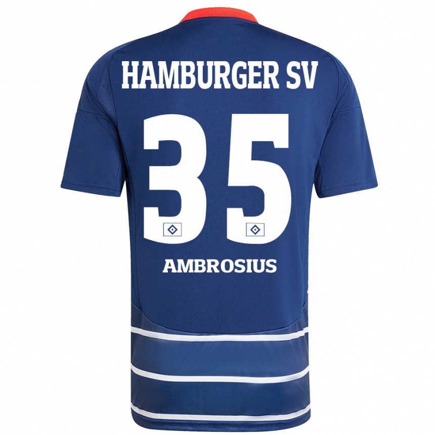 Kids Football Stephan Ambrosius #35 Dark Blue Away Jersey 2024/25 T-Shirt