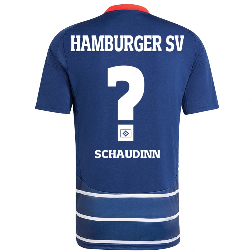 Kids Football Timo Schaudinn #0 Dark Blue Away Jersey 2024/25 T-Shirt