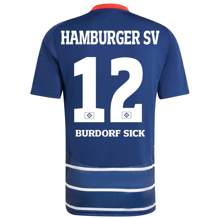 Kids Football Emma Burdorf-Sick #12 Dark Blue Away Jersey 2024/25 T-Shirt