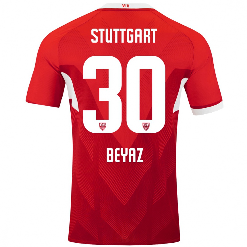 Kids Football Ömer Beyaz #30 Red White Away Jersey 2024/25 T-Shirt