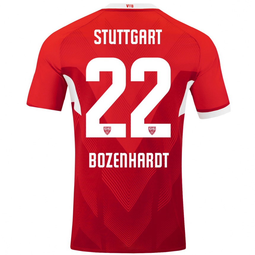 Kids Football Laura Bozenhardt #22 Red White Away Jersey 2024/25 T-Shirt