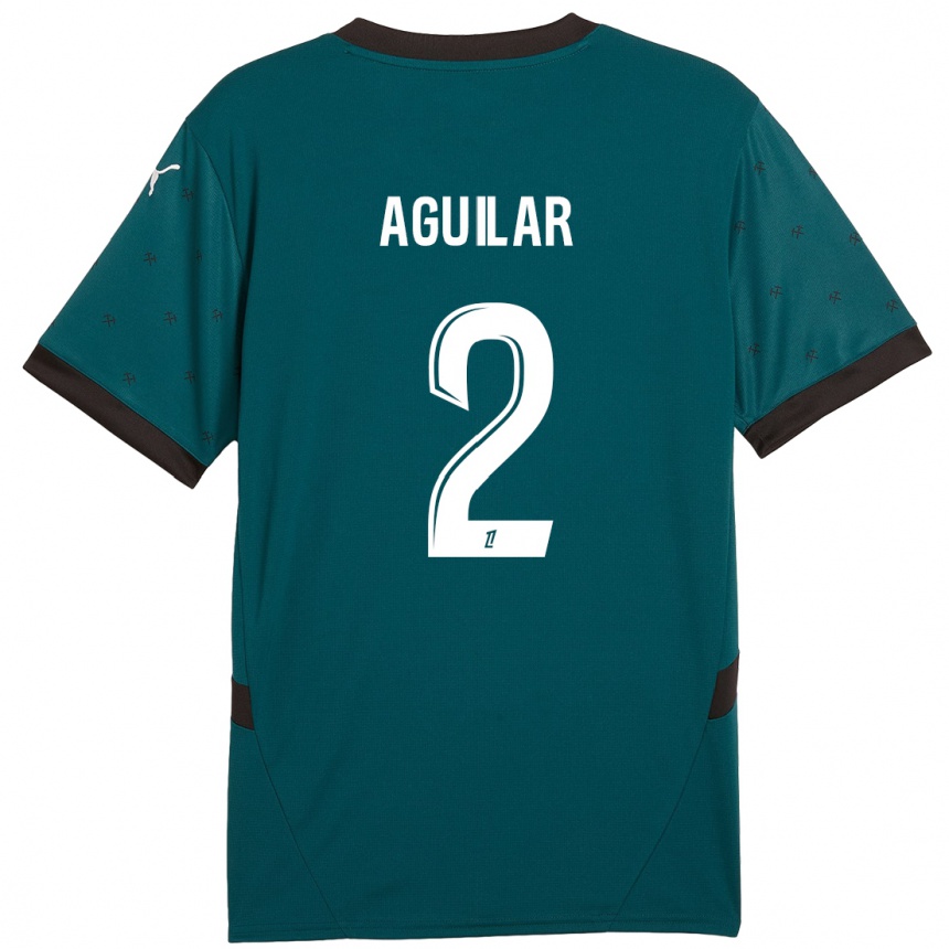 Kids Football Ruben Aguilar #2 Dark Green Away Jersey 2024/25 T-Shirt