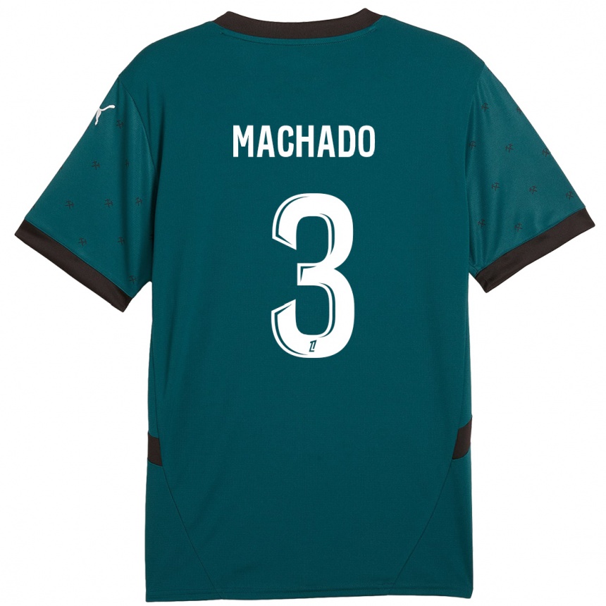 Kids Football Deiver Machado #3 Dark Green Away Jersey 2024/25 T-Shirt